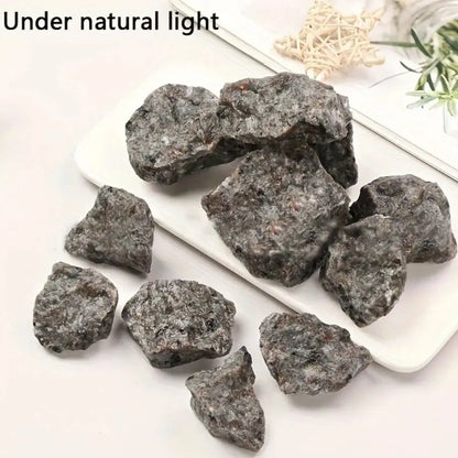 Natural Yooperlite Stone Irregular Unpolished Flame Stone Raw Rock Crystal UV Glow Rough Quartz for Home Decoration