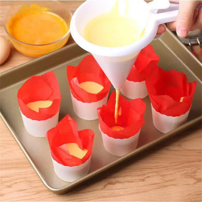 Adjustable Hand-held Baking Funnel Tools Cream Batter Chocolate Liquid Dispenser Pastry Mold Cookie Cupcake Pancake Baking Tools