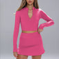 Women’s Long Sleeve Yoga Skirt Set