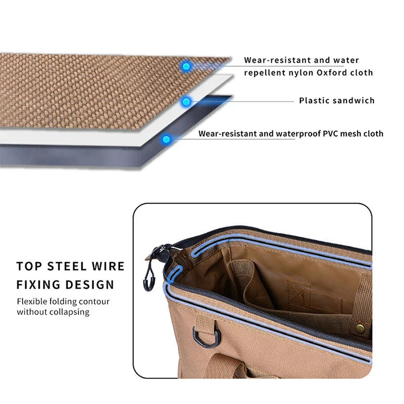 Camping Tool Storage Bag, Large-Capacity Tool Kit, Can Be Hung with a