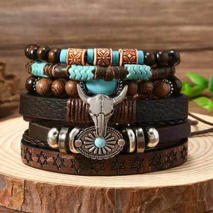Vintage Casual 6 Pc/set Handmade Men Women Bracelets