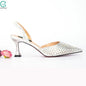 New Wine Red High Heels Shoes And Bag Dotted Crystal Wedding Party Spring, Summer, and Autumn Fashion Women's Noble Sandals