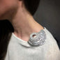 New Exquisite High-end Full Rhinestone Fan-shaped Collar Clip Brooches for Women Men Personality Luxury Corsage Jewelry Gifts