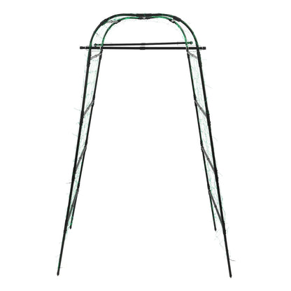 Garden Arch Trellis 82.7in Tall, Climbing Plant Support 35.4x31.5in, Steel Arbor for Cucumber Grape Vine Tomato