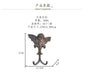 Animal Shape Ironwork Metal Hooks Clothes Hat Key Retro Style Originality Wall Hooks Villa Courtyard Wall Mounted Decorate home