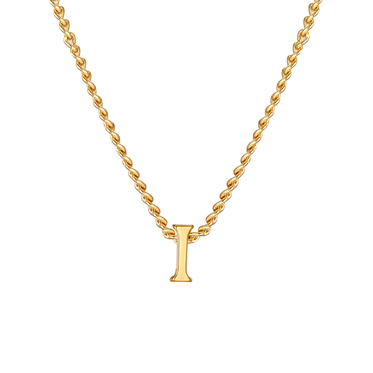 Vnox Chic Tiny A-Z Letters Necklaces for Women Girls, Gold Color Stainless Steel Initial Chokers,Small Pendent Necklaces Jewelry