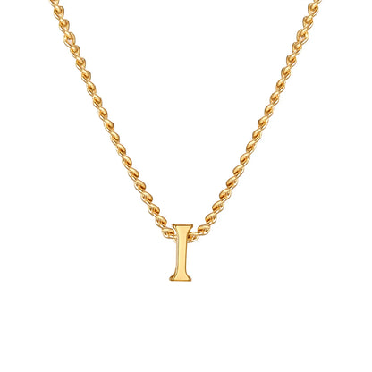 Vnox Chic Tiny A-Z Letters Necklaces for Women Girls, Gold Color Stainless Steel Initial Chokers,Small Pendent Necklaces Jewelry