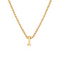 Vnox Chic Tiny A-Z Letters Necklaces for Women Girls, Gold Color Stainless Steel Initial Chokers,Small Pendent Necklaces Jewelry
