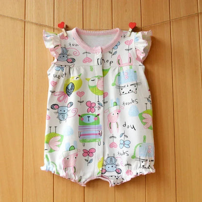 3-18 Month Baby Summer Clothes Rompers Girls Overalls Short Sleeve