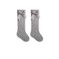 Summer Baby Girls Socks Toddler Bow Long Sock Kids Knee High Soft Cotton Mesh Stocking Spanish Style Hollow Out Lace Socks 0-3Y