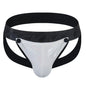 Men's Jockstraps Underwear Jock with Removable Codpiece 'Big Bulge' PU Men Sexy G String Thong Penis Pouch Strap Harness