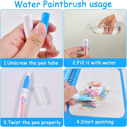 Magic Water Drawing Book – Reusable Mess-Free Painting Toy