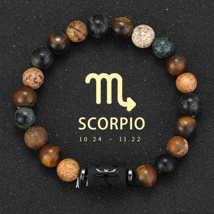 Sagittarius Zodiac Bracelet Natural Stone