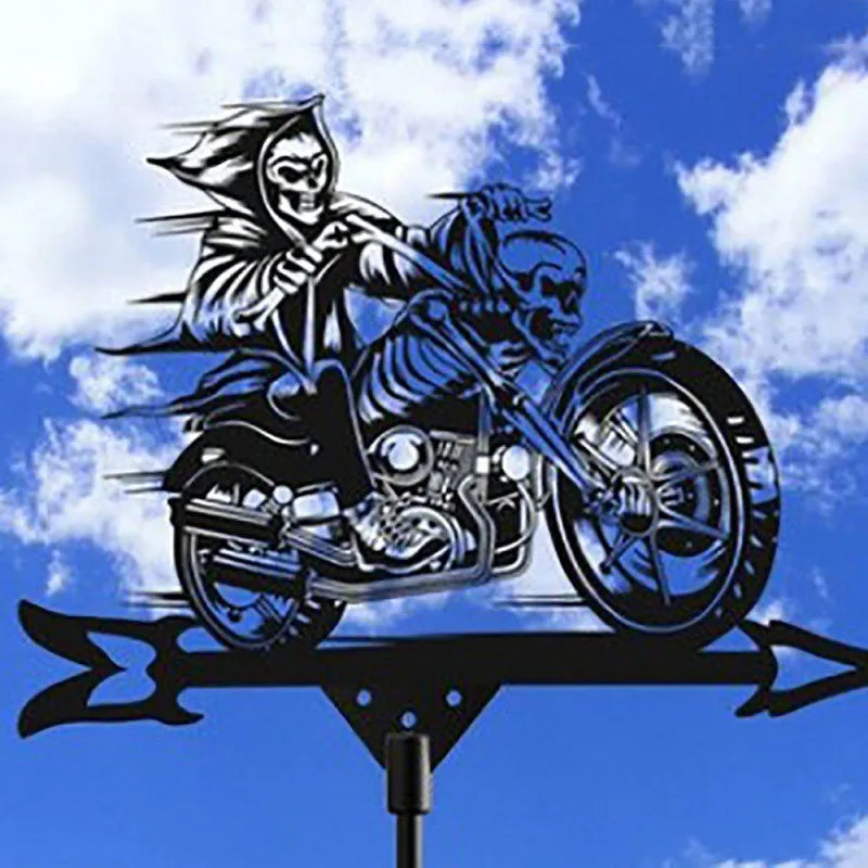 Metal Weathervane,Witch Iron Weather Vane,Sea Rover Wind Direction Indicator,Garden Decoration,Outdoor Roof Decoration,Gardening