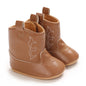 Western Denim Baby Winter Boots, Fashion Warm Casual First Walkers Shoes for Boys Girls 0-18 Months ﻿