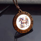 Horse Necklaces White Brown Horse Galloping Glass Dome Vintage Wooden Pendant Rope Chains Necklace Women Men Goth Jewelry Gift