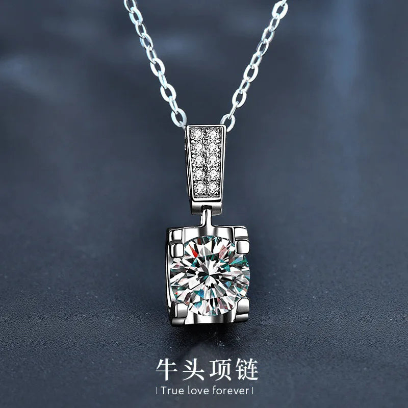 New 925 Sterling Silver Necklace Pendant 5A Zircon For Women Classics Fashion Wedding Engagement Jewelry Party Gift Necklaces