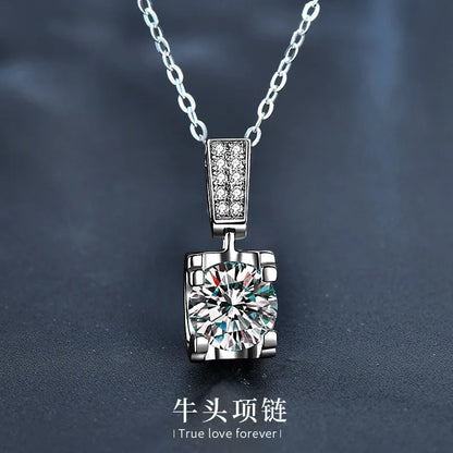 New 925 Sterling Silver Necklace Pendant 5A Zircon For Women Classics Fashion Wedding Engagement Jewelry Party Gift Necklaces