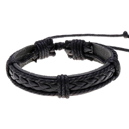 Modyle Multi-layer Gothic Leather Bracelet Set Punk Viantage Wings Charms Handwoven Bracelets for Men Jewelry Gifts