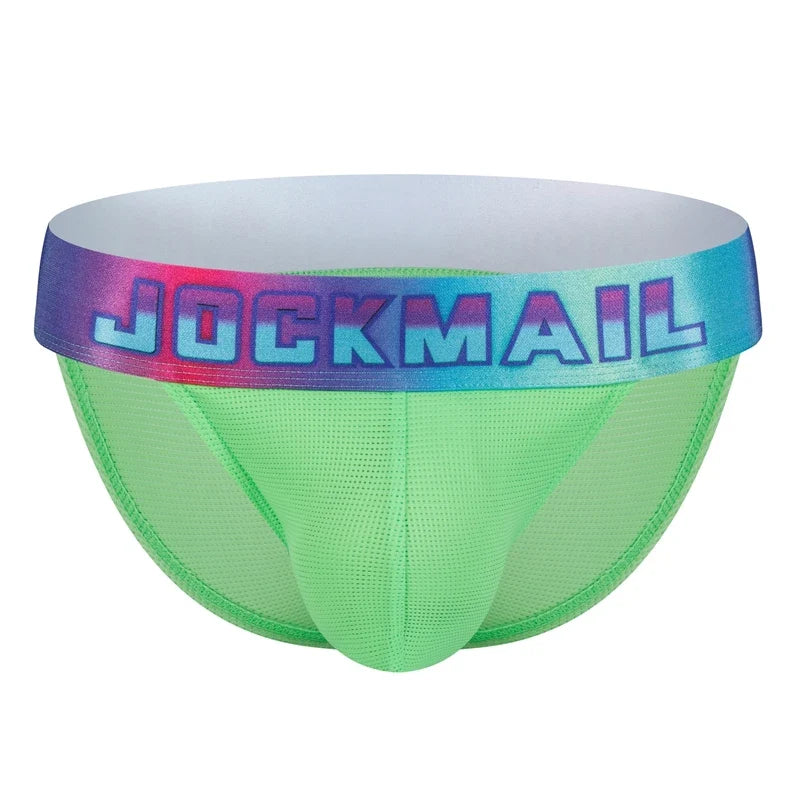 Sexy Men Underwear Brief Underpants Gay Men's Bikini Slip Men's Tanga String Thong Jockstrap Quick Dry Nylon Mesh Breathable