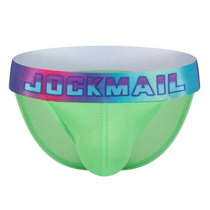 Sexy Men Underwear Brief Underpants Gay Men's Bikini Slip Men's Tanga String Thong Jockstrap Quick Dry Nylon Mesh Breathable