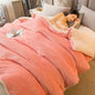 Double-Sided Wool Throw Blanket - White Dark Gray Warm Queen Duvet Cover For Winter, Ideal For Camping & Bedspreads