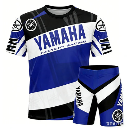 YAMAHA Summer Performance Motorcycle Riding T-Shirt Set