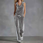 Summer Casual Women's Velvet Tracksuit Set