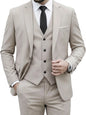 Men'S Wedding Best Man Dress Suit | New Business Casual Suit Set, Regular Fit, Lapel Collar, Solid Color, Button Details