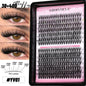 GROINNEYA Lash Clusters Wispy Eyelash Clusters Eyelash Extensions Natural Volume Lash Extensions DIY Individual Lashes Makeup