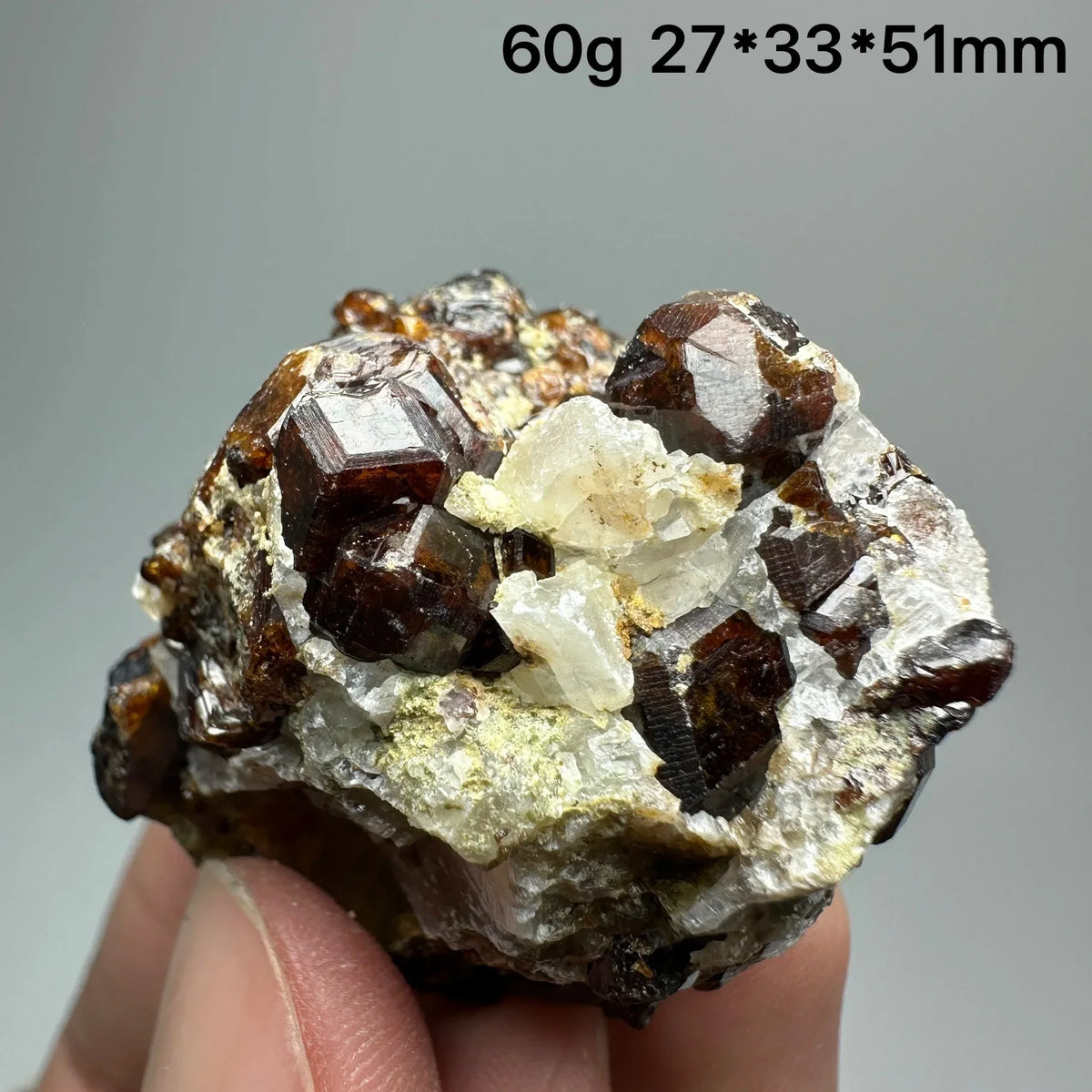 Natural Dark Brown Andradite Garnet Cluster Raw Crystal Mineral Specimen Calcite Matrix Healing Stone Home Decoration