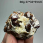 Natural Dark Brown Andradite Garnet Cluster Raw Crystal Mineral Specimen Calcite Matrix Healing Stone Home Decoration
