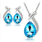 Fashion Silver Color Necklace Earrings Cubic Zirconia Jewelry Sets Elegant Crystal Zircon Jewelry Women Wedding Jewelry Set