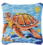 Lighthouse Sailing Latch Hook Set Embroidery Latch Hook Kit Marine Animals Latch Hook Pillow Set Button Pad Package Handmade DIY