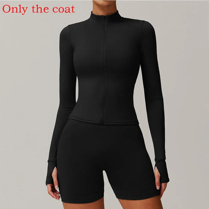Women Zip Long Sleeve Sports Jacket
