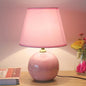 Nordic Pink Ceramic Bedside Table Lamp – Modern Cute LED Desk Lamp for Bedroom, Kids Room & Home Décor