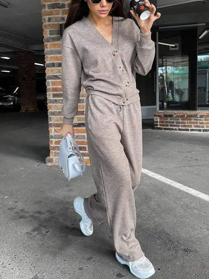 Autumn Winter Women's Clothing Fashion Single Breasted Casual Sports