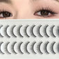 Natural Lashes 10 Pairs Extensions Strip Lashes Natural Look Slender Elongation Eyelashes 6-10mm Cat Eye False Eyelashes