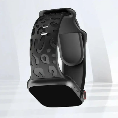 Apple Watch Engraved Silicone Band, Ornamental or Leopard