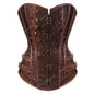 Steampunk Corset Women Plus Size Pirate Corset Top Overbust Halloween Lace Up Costume Gothic Steampunk Corset Metallic Red Brown