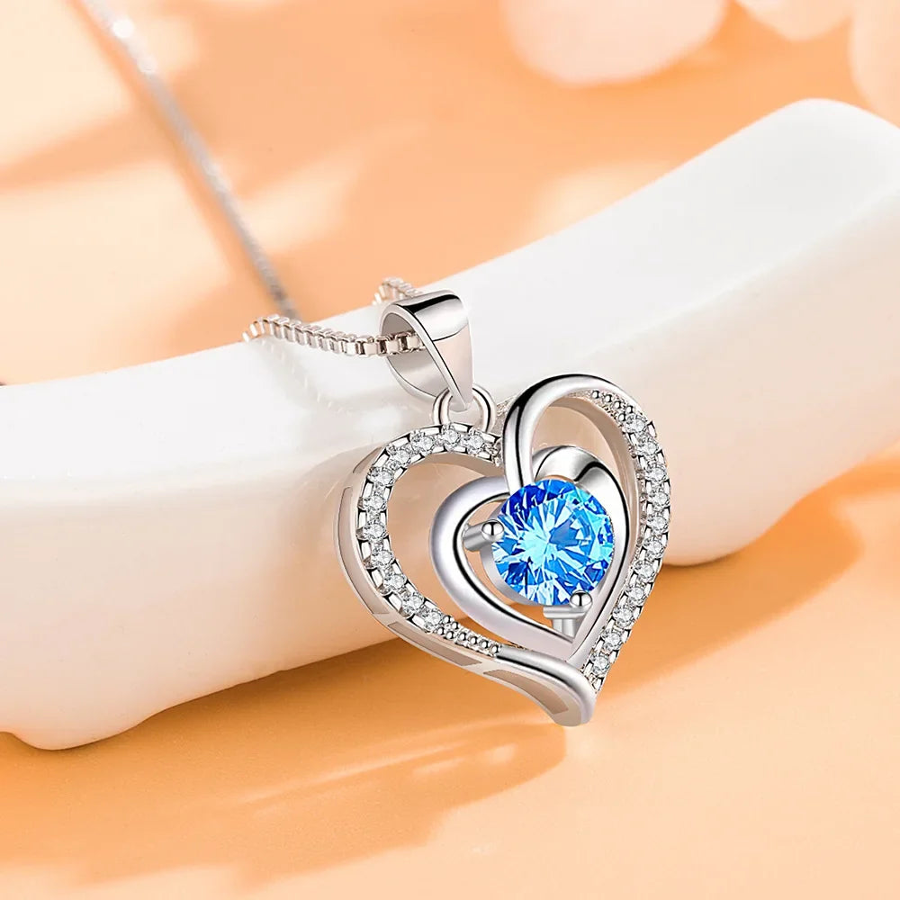 925 Sterling Silver 18k Gold Plated Necklace Single Sparkling Zircon Clavicle Chain for Women Wedding Silver Jewelry
