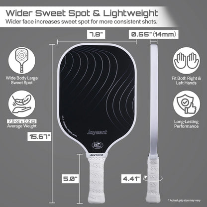 Joysent Pickleball Paddle USAPA T300 Carbon Fiber Pickleball Racket PP Honeycomb 14mm Pickle Ball Paddle For Beginner Men Women