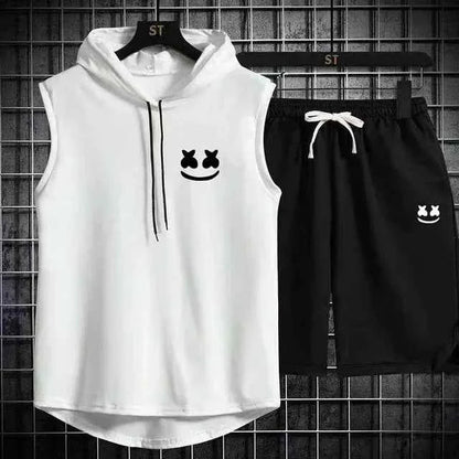 Summer Men's Casual Hooded Tracksuit Set