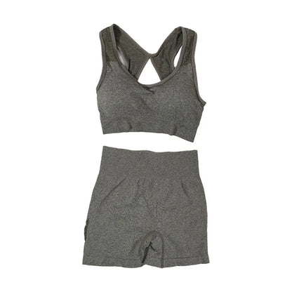 Yoga Women's Fitness Suit Shorts Workout Set
