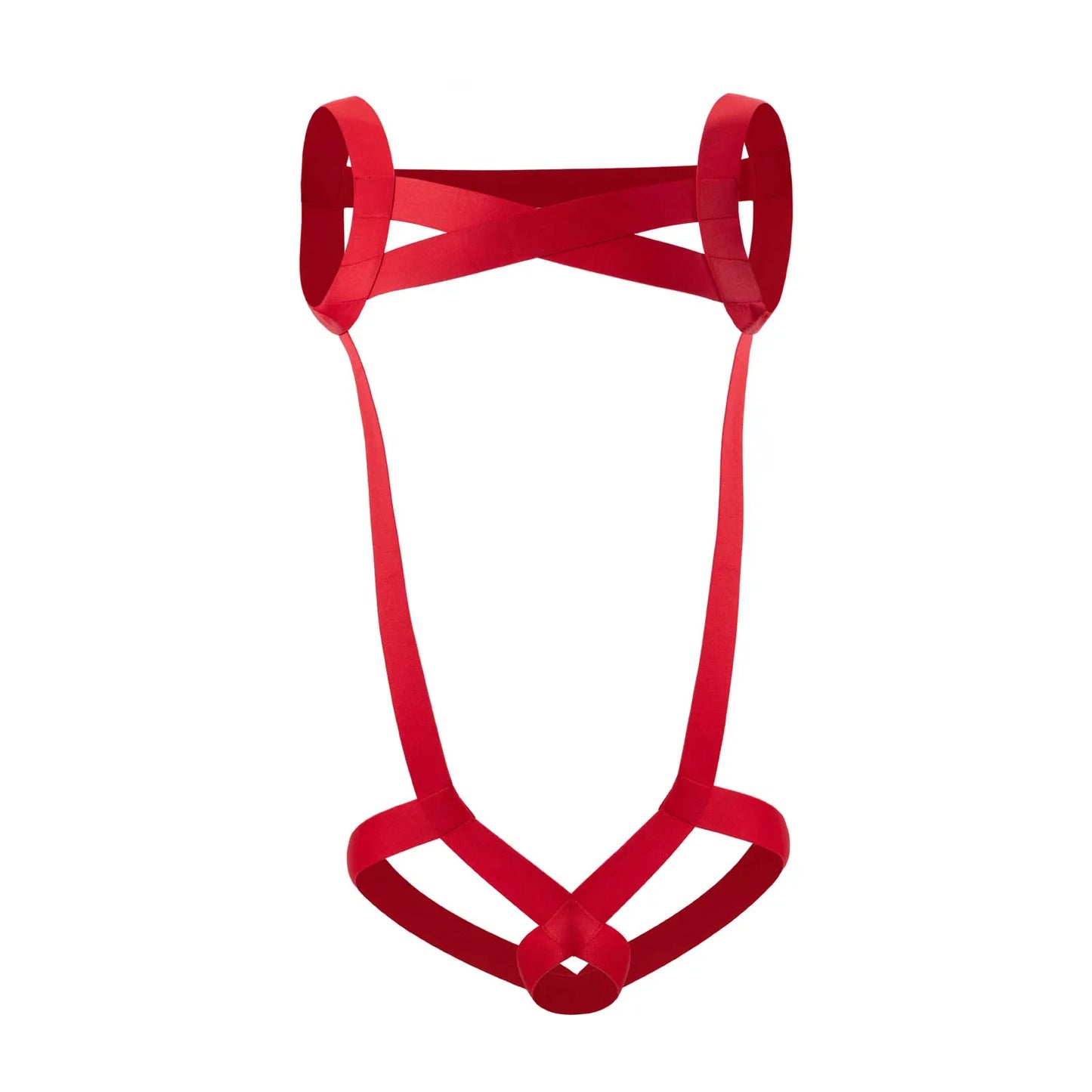 CLEVER-MENMODE Sexy Lingerie Men's Harness Chest Bodysuit Hollow Out Bondage Elastic Penis Ring Hole Erotic Costume