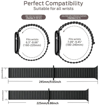 Silicone Strap For Apple Watch 46mm 42mm 49mm Magnetic Band For iWatch Ultra 3 2 Series 12 11 10 9 8 7 6 5 SE Bracelet Correa