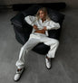 Autumn Women's Tracksuit with Zipper Oversize Hoodie Classic Two Piece