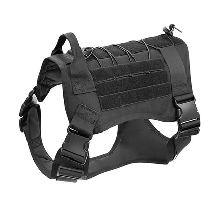 Tactical Dog Collar Adjustable Dog Harness for Medium & Large Breeds Vest Pet with Anti-Pull Design Portable Pet Harness for Dog