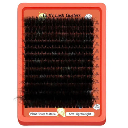 80D-100D 8D Fluffy Cluster Lash Extensions D Curl Mixed Tray Soft Reusable DIY Individual Lashes For Home Beginners