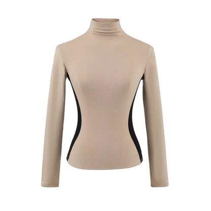 Women's High Neck Slim Fit Fleece Base Layer Top